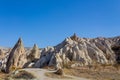 Cappadokia rock towers and cave houses Royalty Free Stock Photo